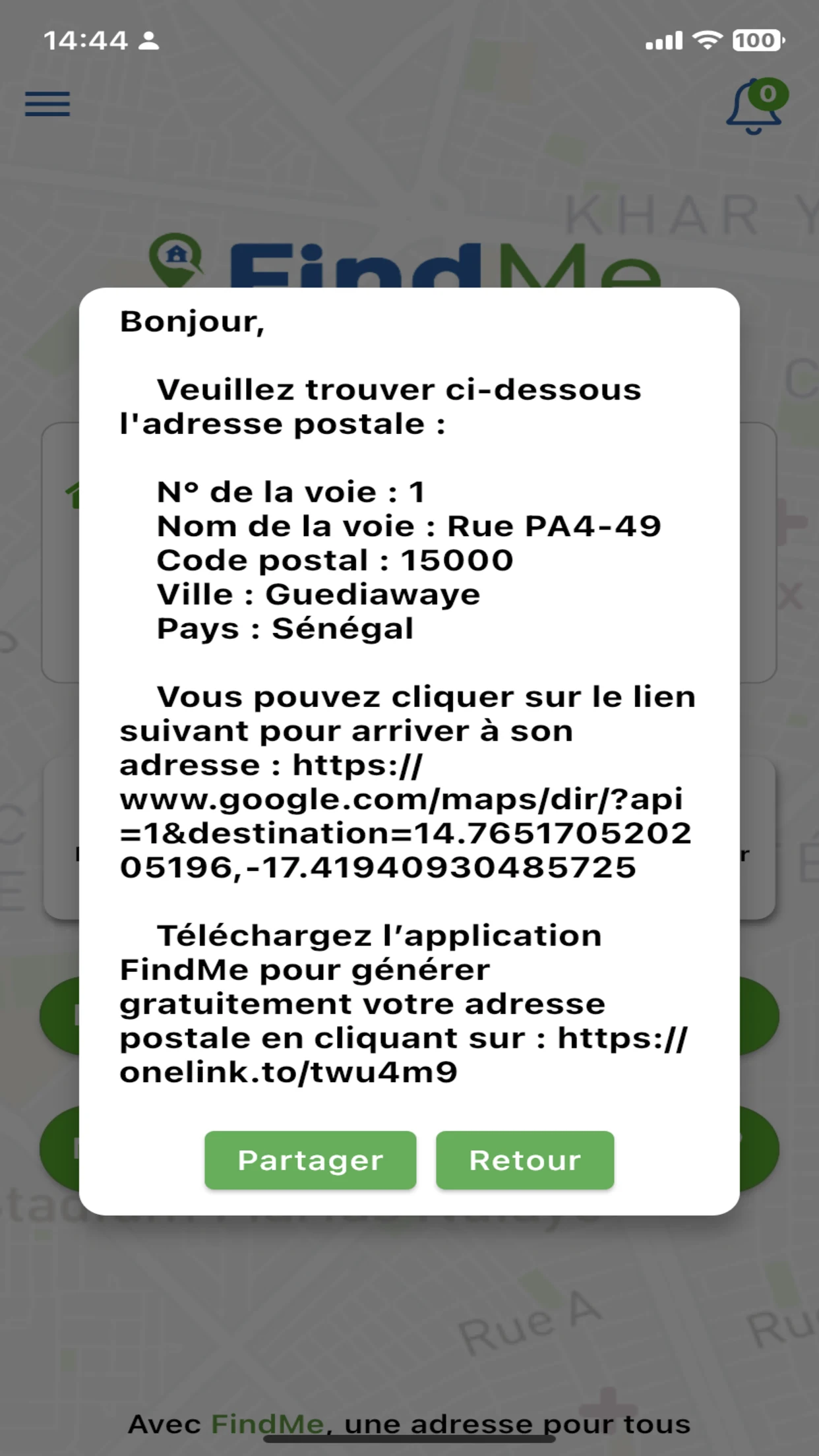FindMe screenshot